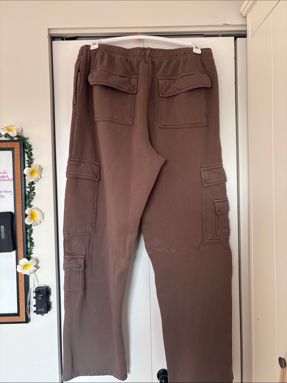 Garage Brown Cargo Sweatpants with Drawstring Waist - Picture 3 of 3